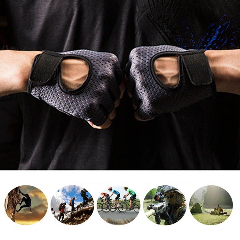 Guantes de medio dedo, guantes deportivos para fitness, guantes antideslizantes para montar al aire libre