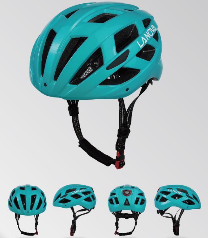Casco de bicicleta de una sola pieza masculino y femenino con luz.