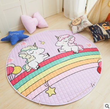 Tapis de rangement pour voiture en coton, modèles d'explosion Ins, tapis de rangement pour jouets, sortie ronde, tapis d'escalade pour enfants, sac de rangement