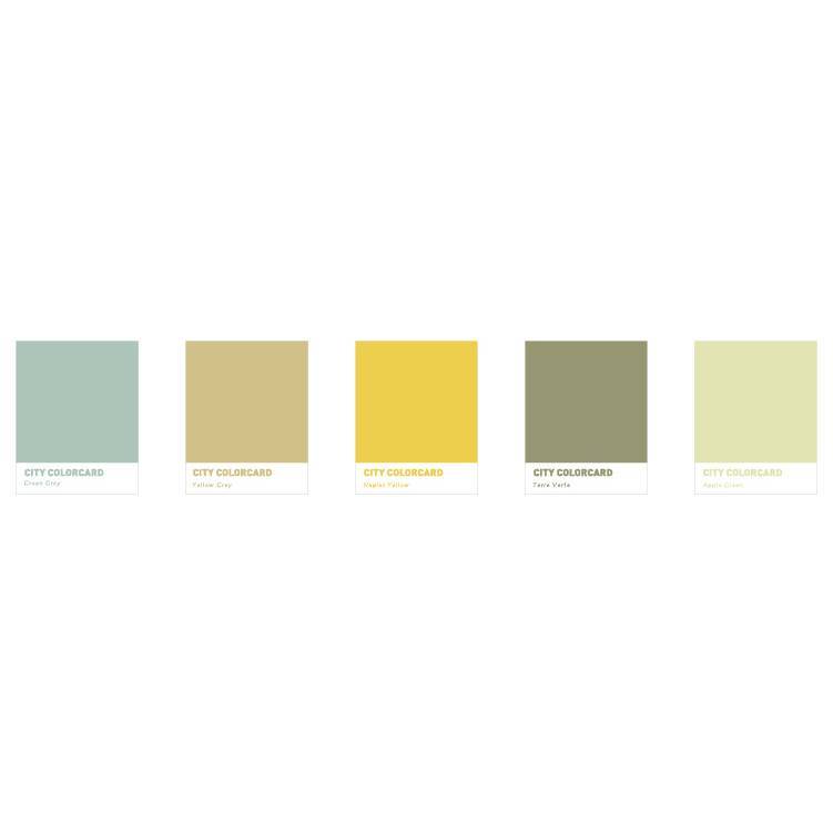 Creative city color card message memo note