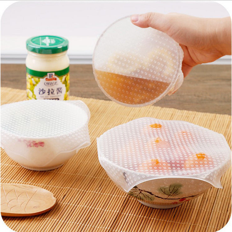 Film alimentaire extensible en Silicone réutilisable, Saran Wrap, cuisine, four à micro-ondes, joint de réfrigérateur, tampon de couverture de bol, outils de cuisine