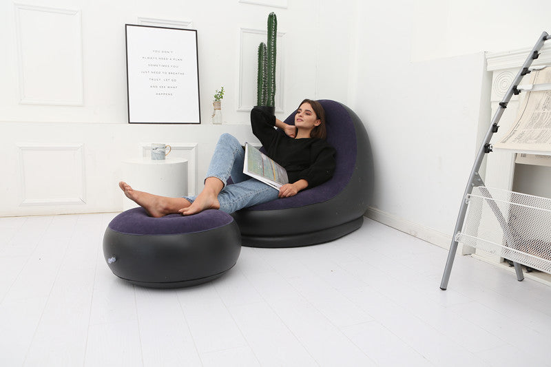 Pouf paresseux avec canapé pliant gonflable