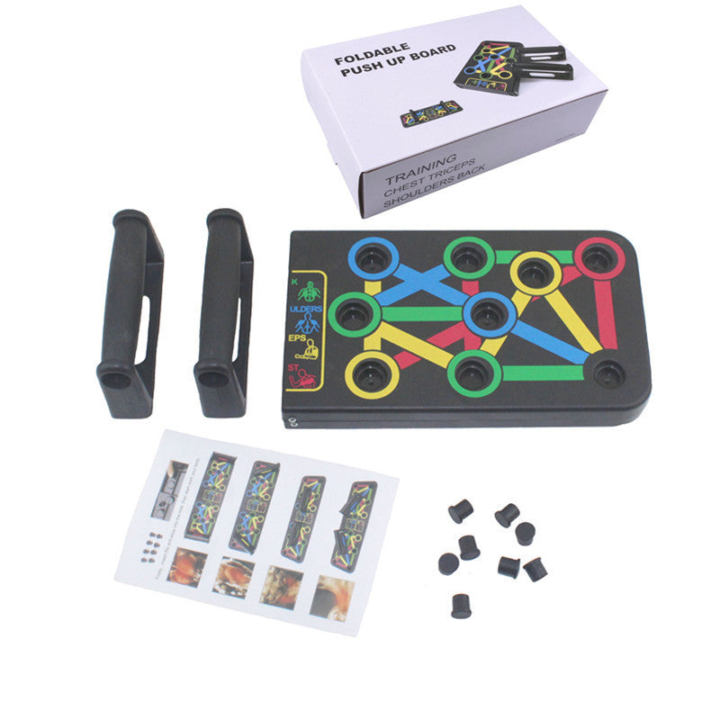 Tabla de entrenamiento de músculos abdominales y pectorales en casa para hombres y mujeres.