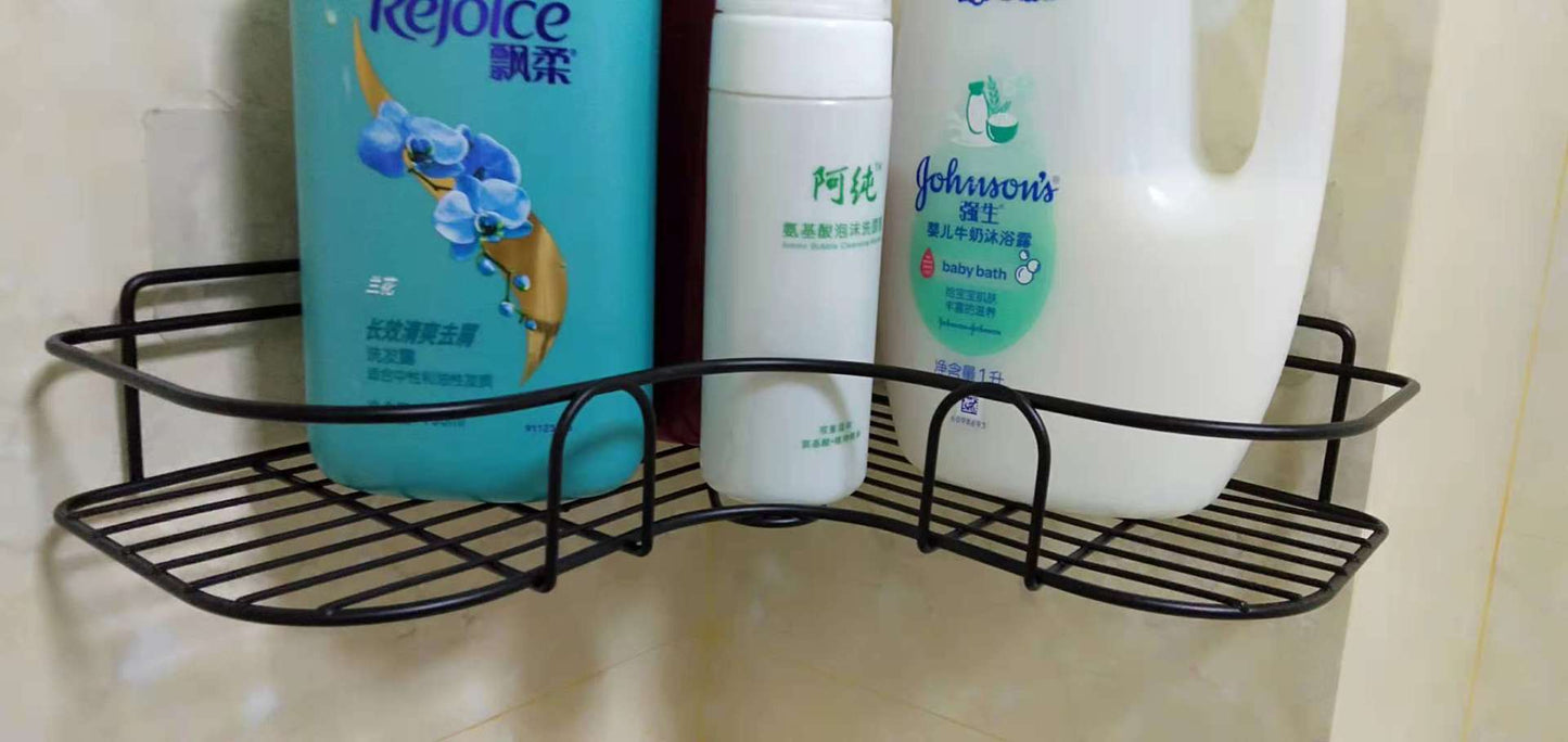 Étagère de rangement murale sans poinçon pour salle de bain, étagère d'angle de cuisine, trépied domestique