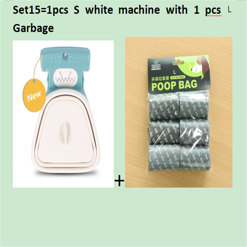 Scooper de merde pliable de voyage pour animaux de compagnie de chien avec 1 rouleau de sacs décomposables cuillère de merde propre ramasser les excréments nettoyant Epacket expédition