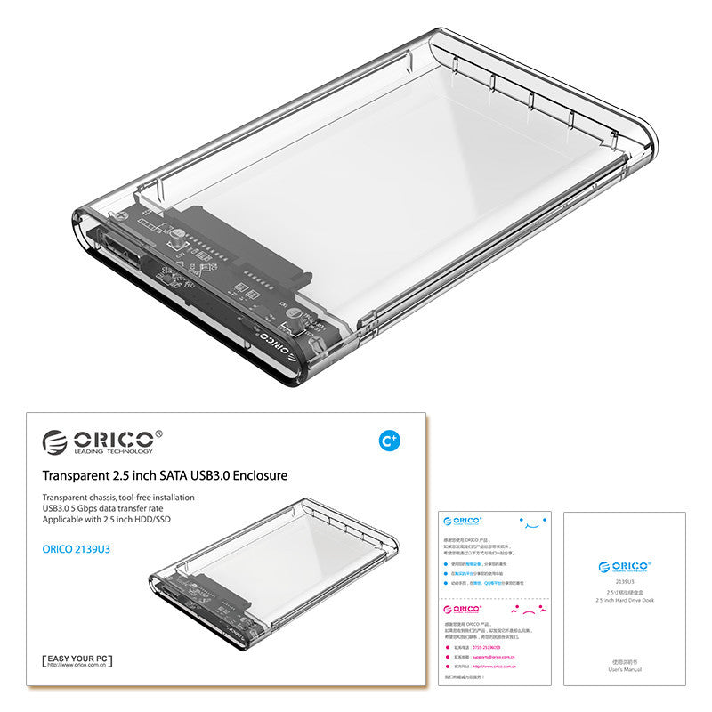ORICO 2139U3 Caja HDD para portátil de 2,5"