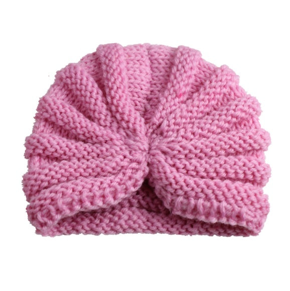 Casquette indienne en laine de couleur unie