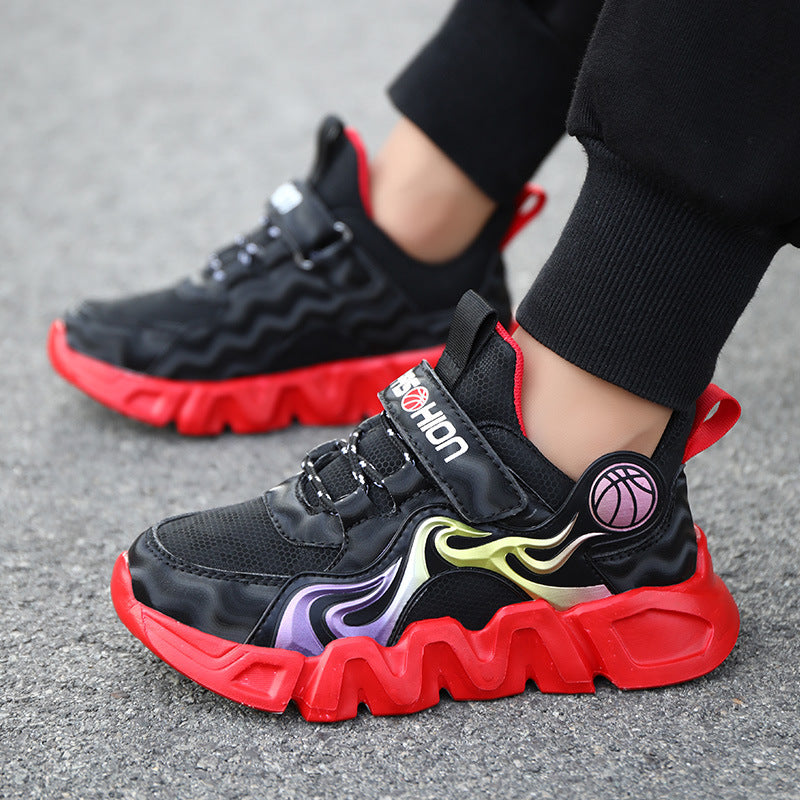 Zapatos deportivos de cuero para niños Zapatos para correr casuales