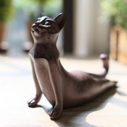 Estatuas de yoga para gatos