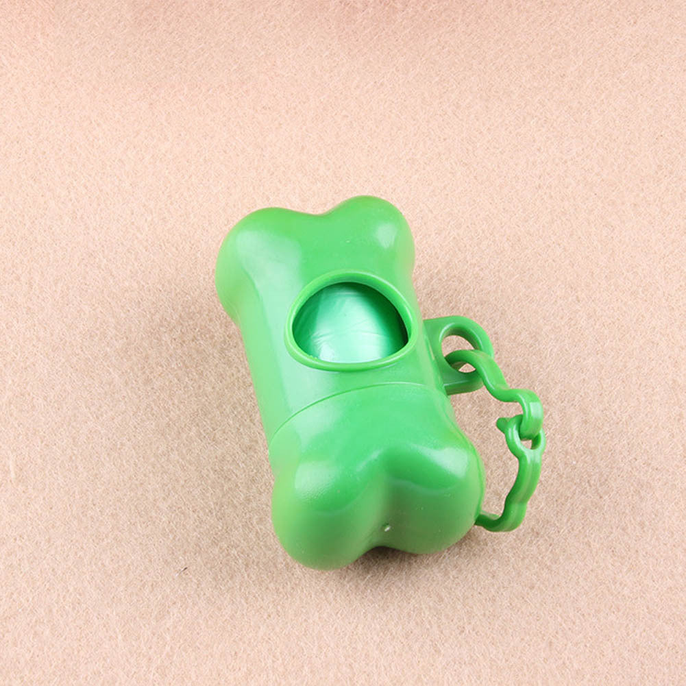 Distributeur de sacs poubelles en forme d'os pour animaux de compagnie