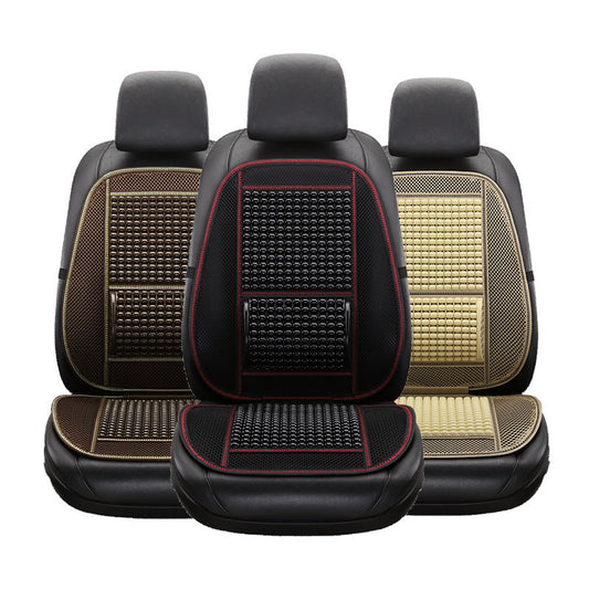 New Summer Imitation Wood Bead Bamboo Slice Cushion Breathable Cool Cushion Conjoined Wood Bead Summer Cushion