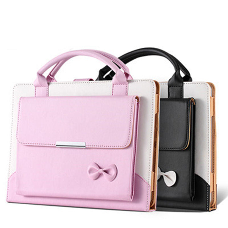 Compatible avec Apple, nouvelle housse de protection pour IPAD9.7, mini234, sac à main à nœud pro11, étui plat en cuir 10.5