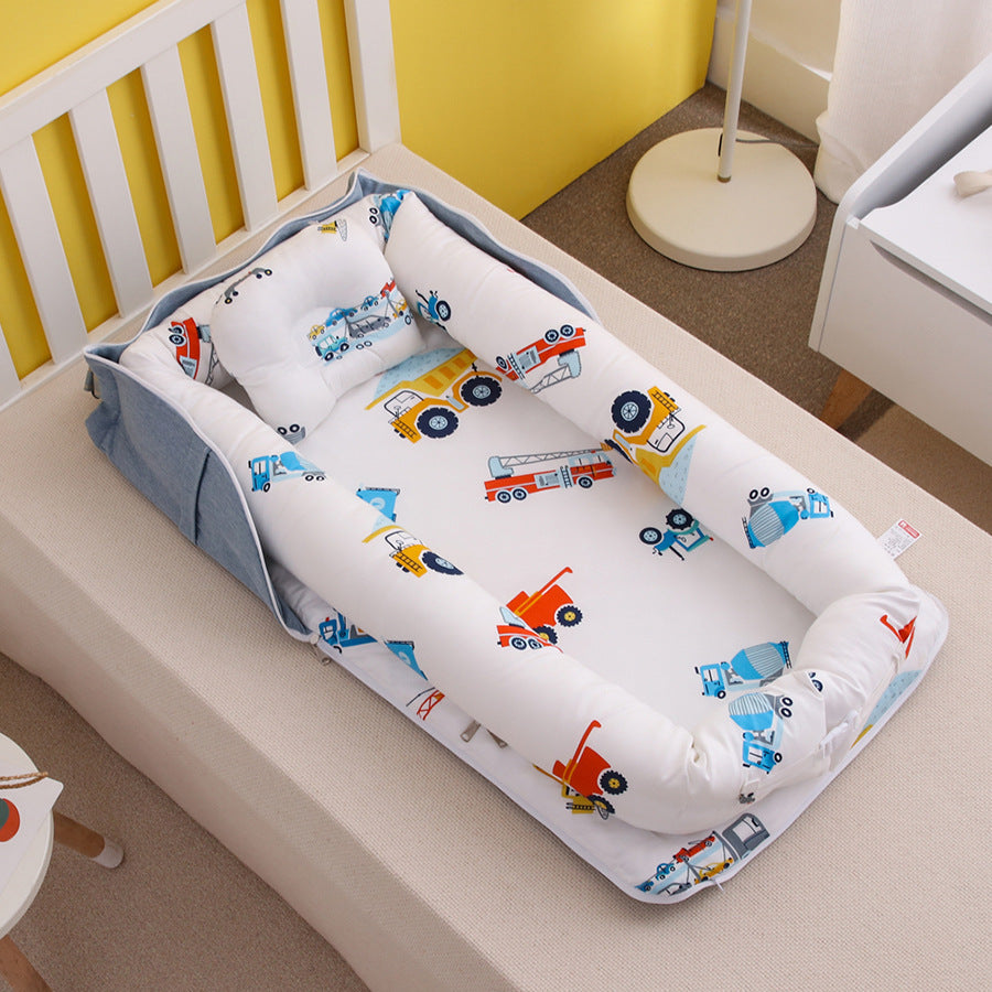 Lit de bébé portable en coton nouveau-né pliable