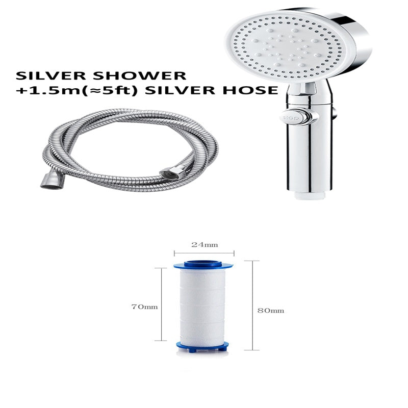 Pommeau de douche bain-douche pressurisé à grande sortie d'eau