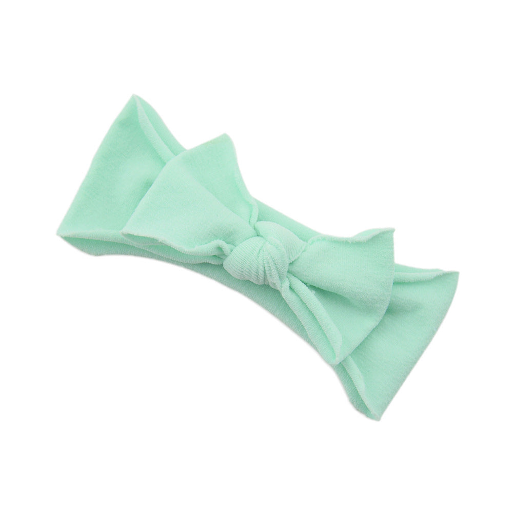 Accessoires pour cheveux de bébé, bandeau noué de couleur unie
