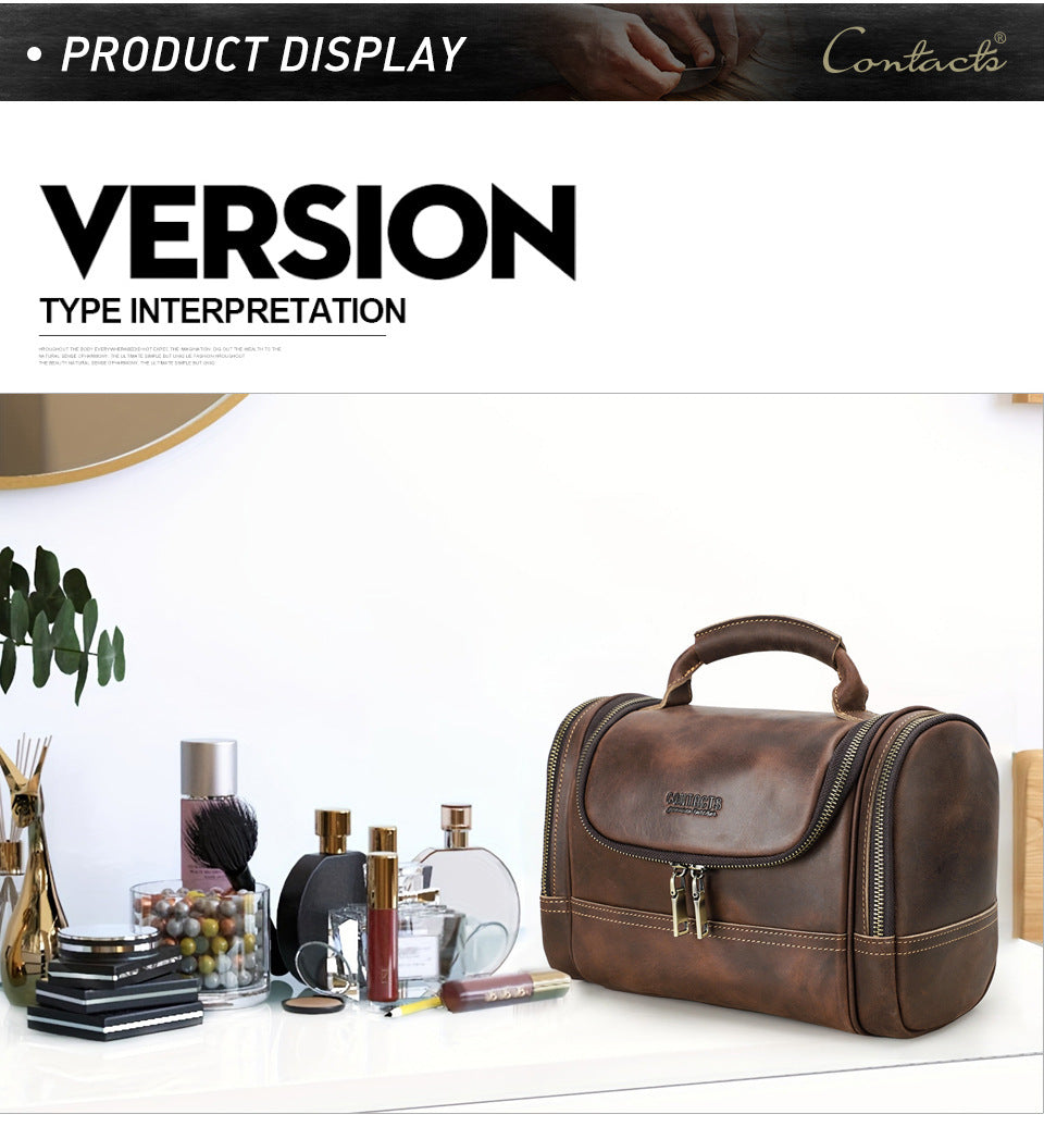 Sac multi-entraînement en cuir de vache vintage, pochette portable