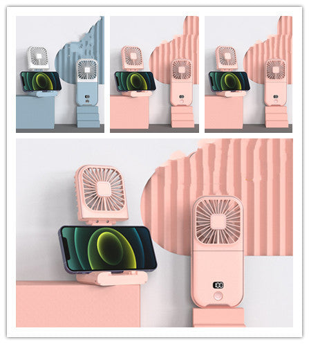 Ventilador pequeño portátil plegable con pantalla digital
