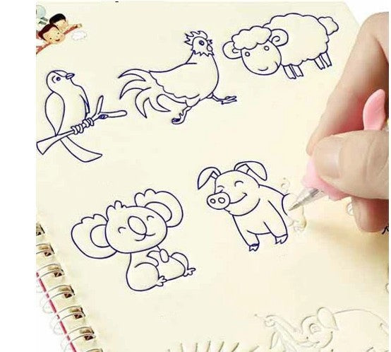 Couverture rigide pratique magique écriture pâte peinture carnet de croquis