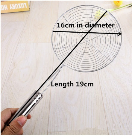 Carpeta multifuncional para alimentos y aceite, accesorios de cocina, cuchara para aceite y alimentos fritos de acero inoxidable