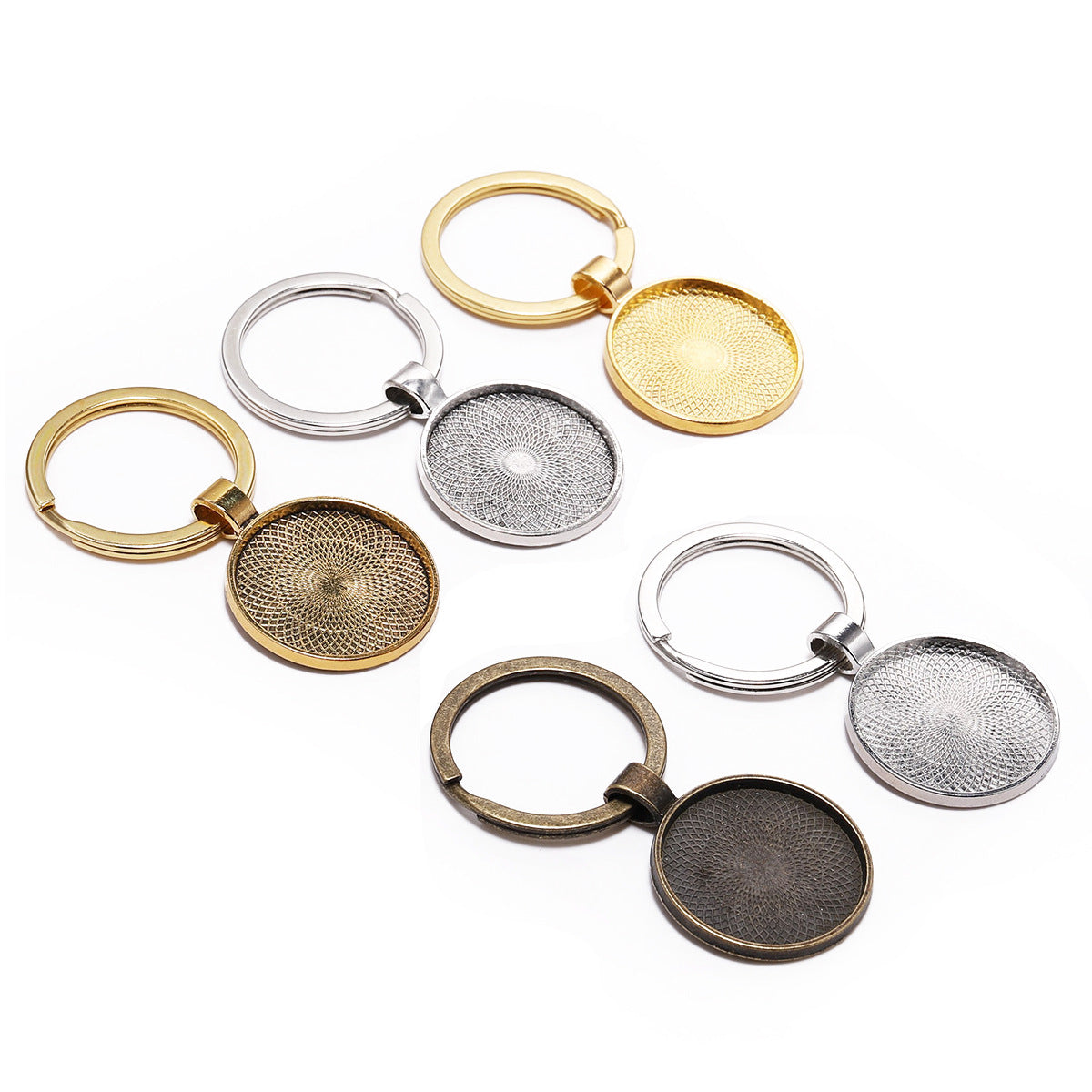 Porte-clés écologique sans Nickel, Support de Base en pierre de temps, pendentifs de clé