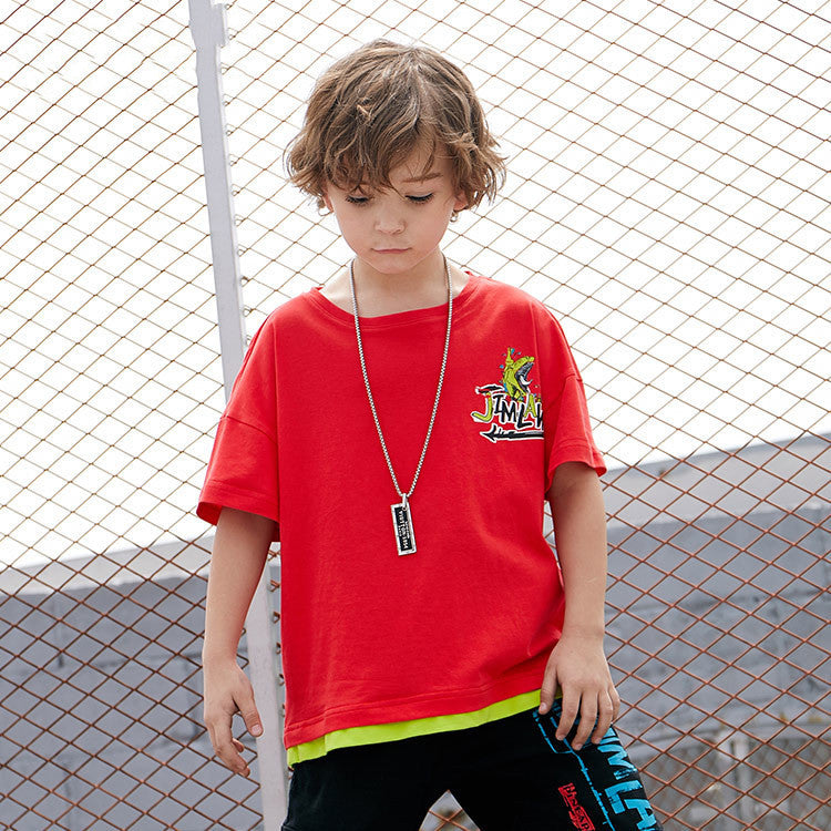 T-shirt manches courtes garçon dinosaure