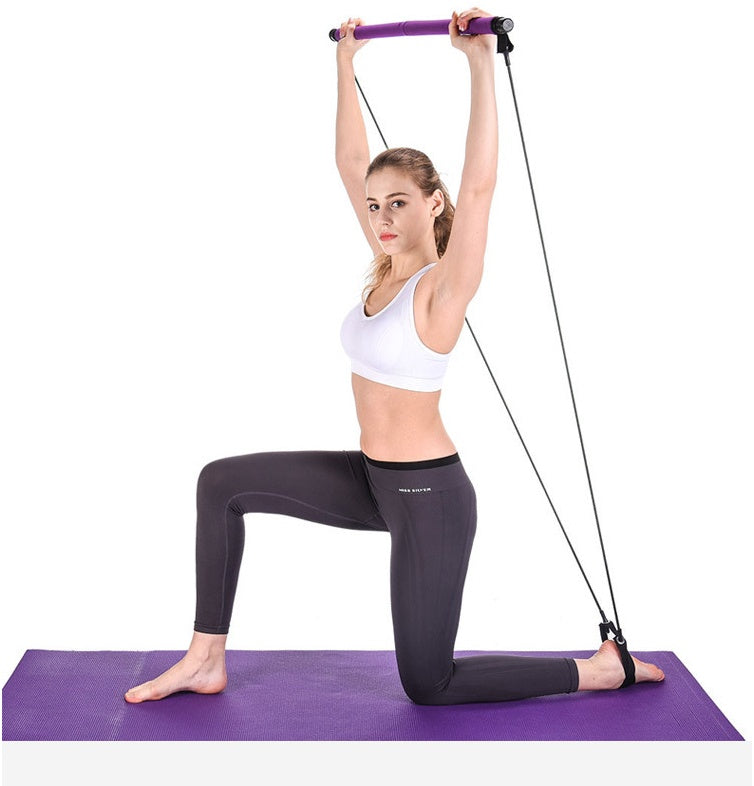 Bandes de résistance de Yoga Crossfit, corde de traction, Portable, entraînement de gymnastique, Pilates, barre d'entraînement, bandes élastiques