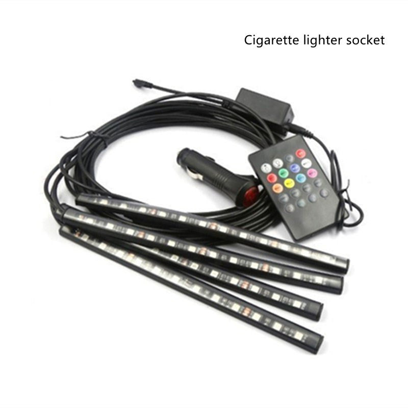 Modificación interior del coche de la luz del ritmo de la música del control de voz del USB