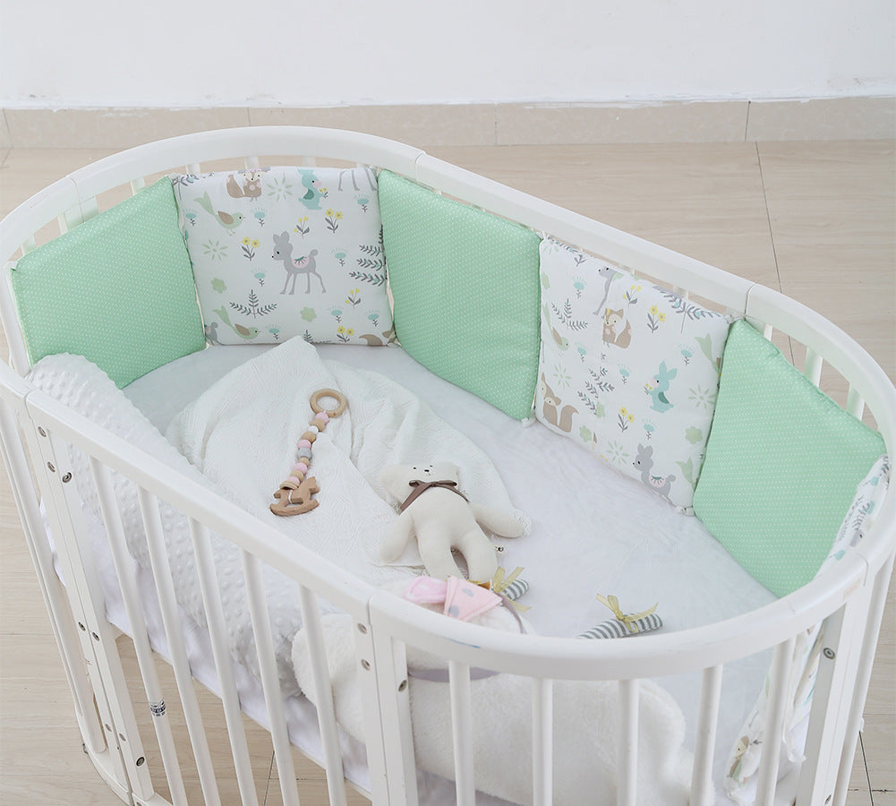 Kit anti-collision pour bébé, tour de lit de berceau en coton