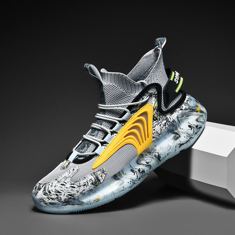 Chaussures de basket-ball en coton peluche pour hommes de haute saison