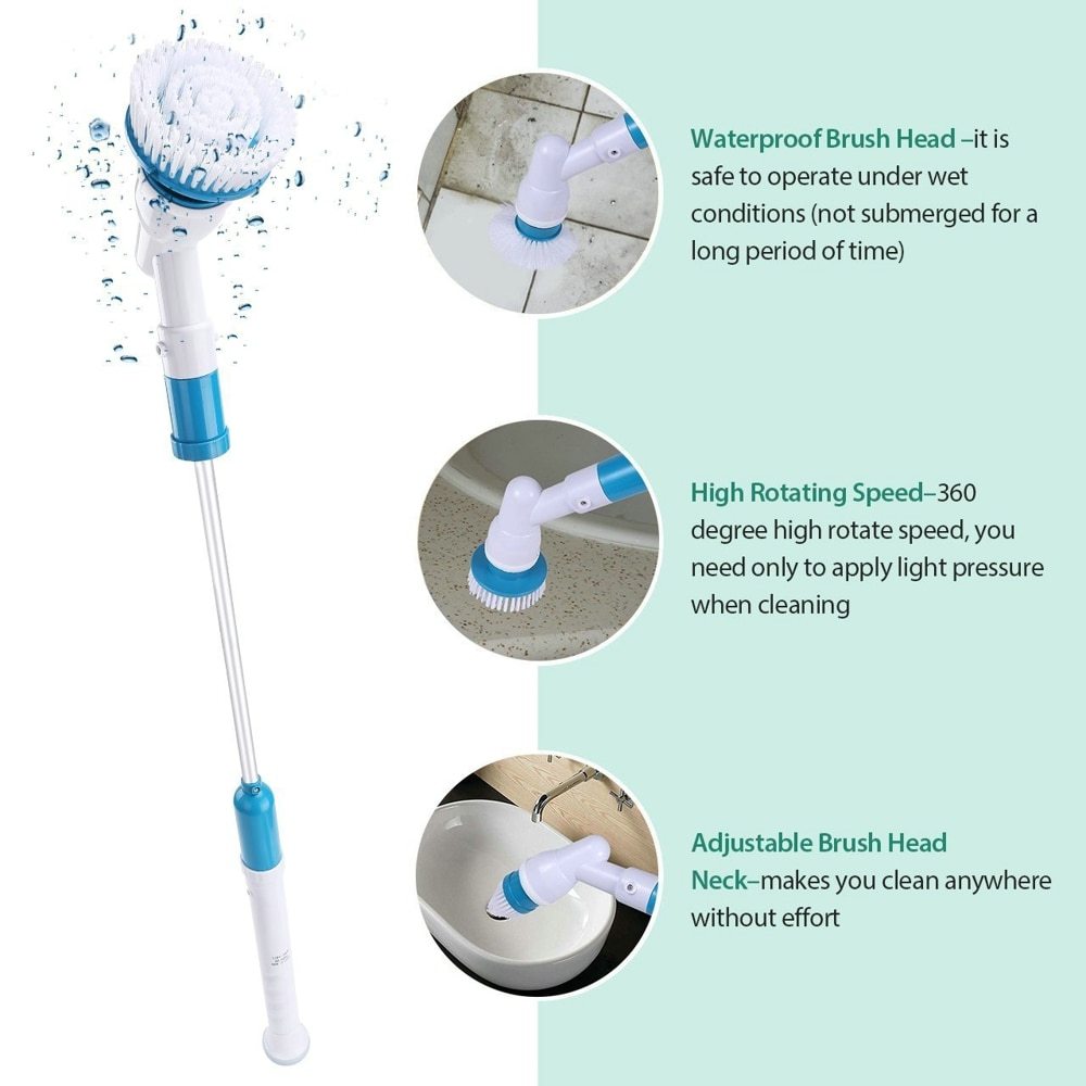 Brosse de nettoyage électrique rechargeable rétractable