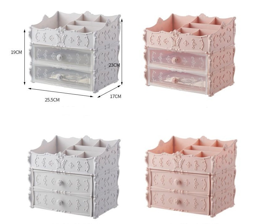 Organisateur de maquillage Transparent, boîte de rangement de cosmétiques, tiroir de bureau, bacs de rangement de bijoux et de beauté, rouge à lèvres, cadeaux de noël