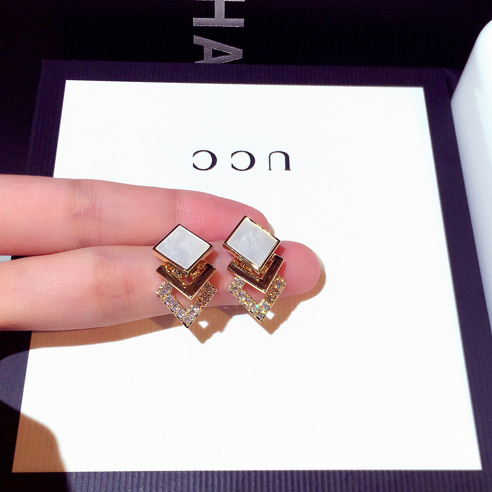 Boucles d'oreilles à épingle en argent pour femmes