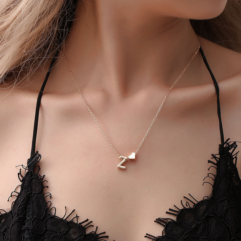European And American Fashion Love 26 English Letter Simplicity Necklace