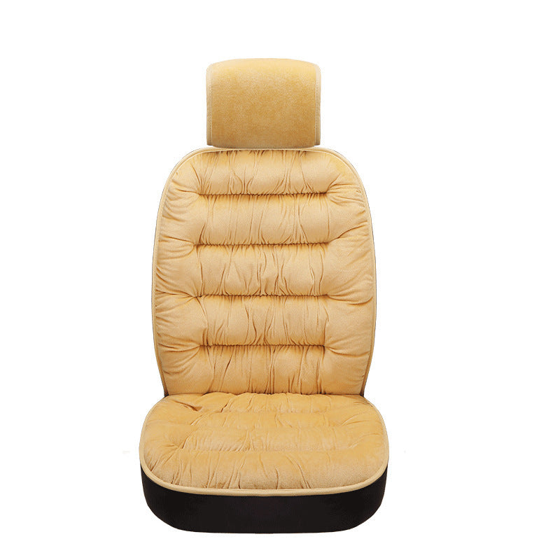 Coussin de siège de voiture universel en tissu peluche chaud d'hiver