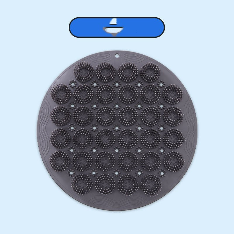Frottez les pieds à ventouse de brosse de bain arrière en silicone paresseux