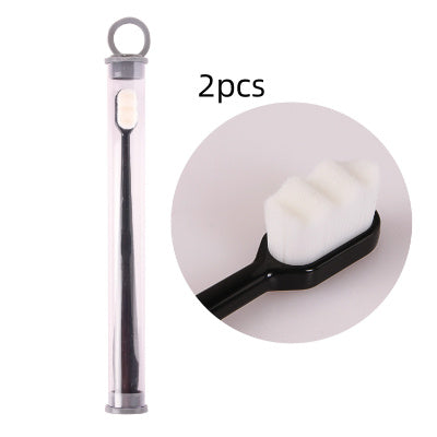 Brosse à dents Ultra-fine, poils Super doux, nettoyage en profondeur, Portable, outils de soins bucco-dentaires, nettoyage buccal, voyage