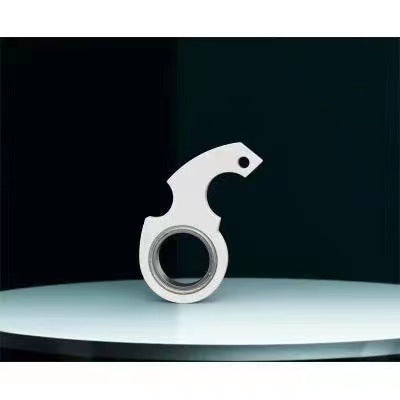 Llavero giratorio con textura de metal