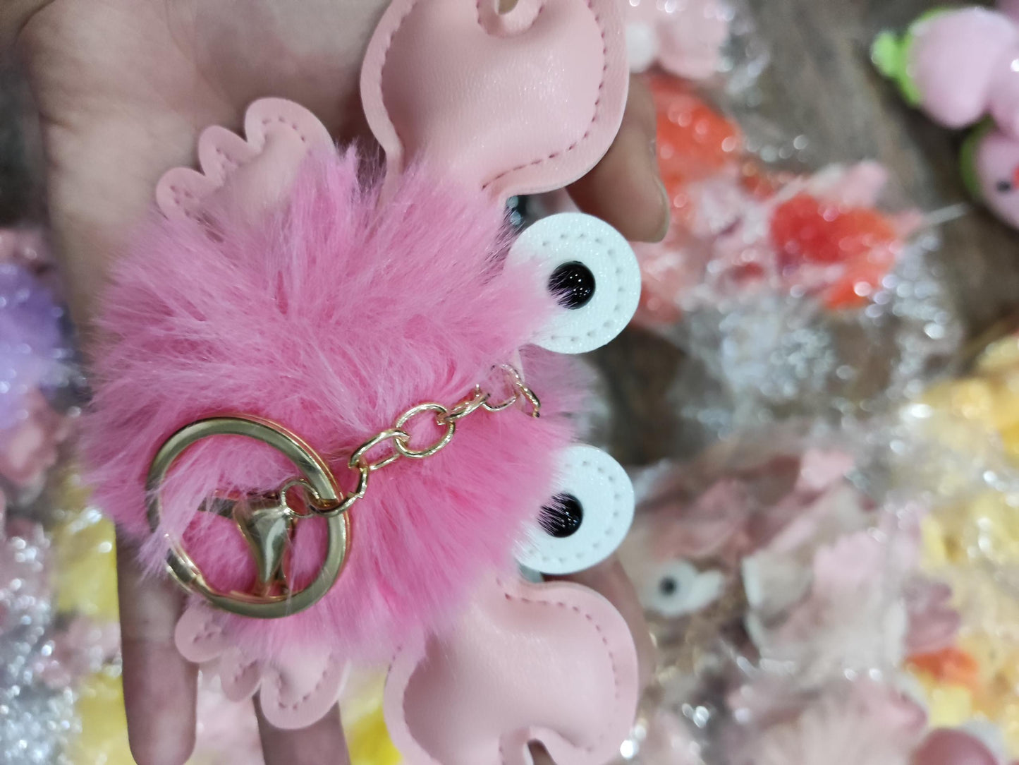 Pendentif porte-clés crabe mignon de dessin animé