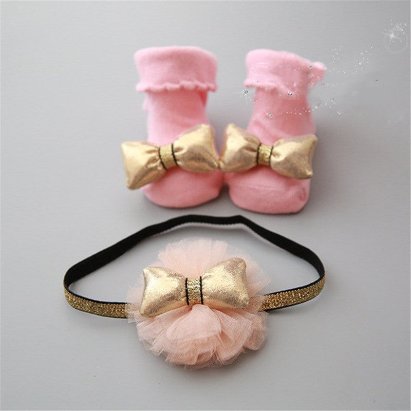 Accesorios para diadema de calcetines cortos infantiles.