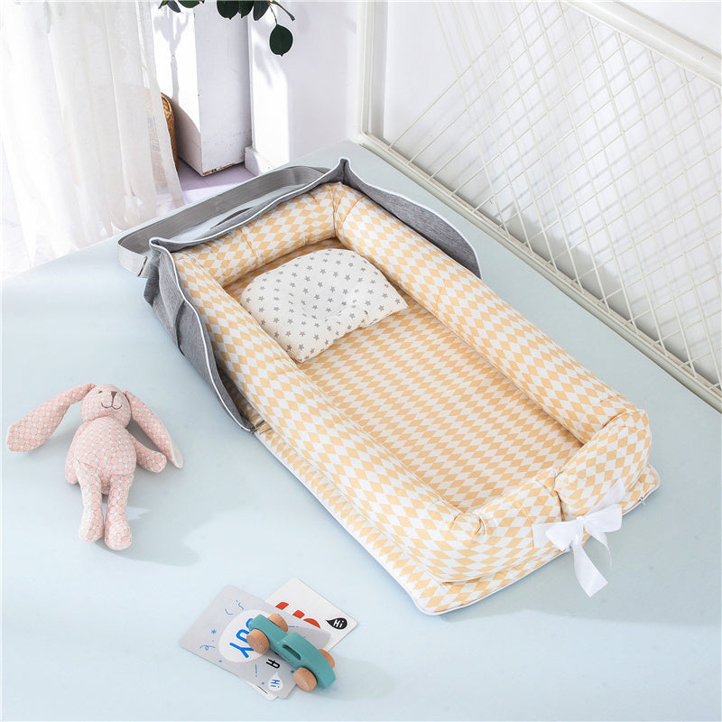 Lit de bébé portable en coton nouveau-né pliable