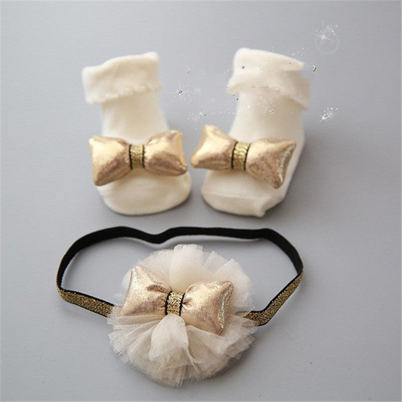 Accesorios para diadema de calcetines cortos infantiles.