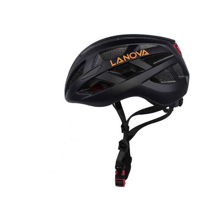 Casco de bicicleta de una sola pieza masculino y femenino con luz.