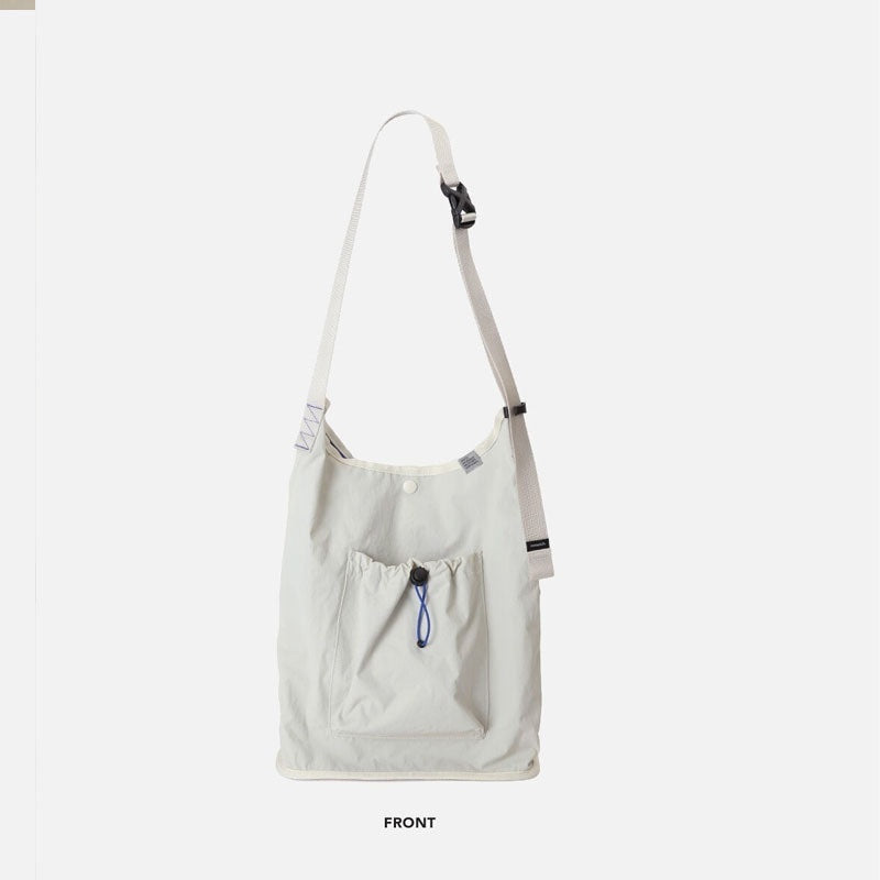 Bolso tipo cubo de nailon informal, sencillo y ligero, con cordón