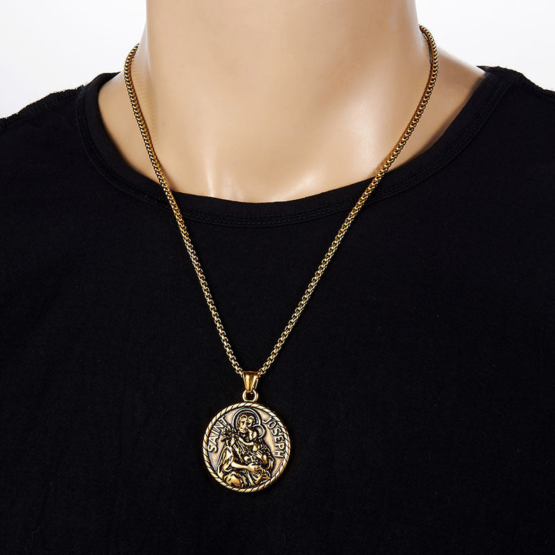 Stainless Steel Virgin Back Cushion Pendant