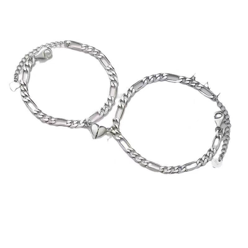 Paire de bracelets de couple magnétiques d'amour de haute qualité de niche