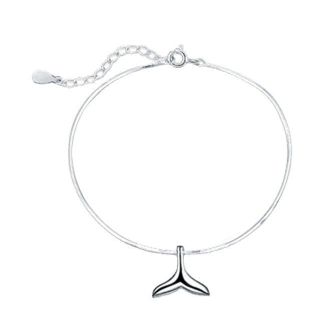 Bracelet en forme de larme de sirène minimaliste en argent pour femme, version coréenne