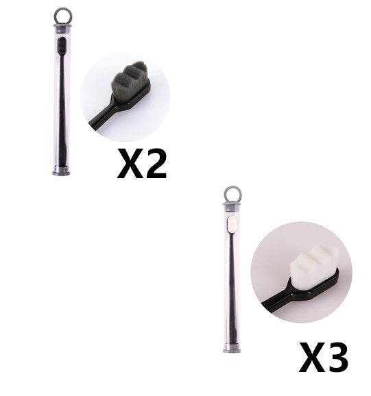 Brosse à dents Ultra-fine, poils Super doux, nettoyage en profondeur, Portable, outils de soins bucco-dentaires, nettoyage buccal, voyage