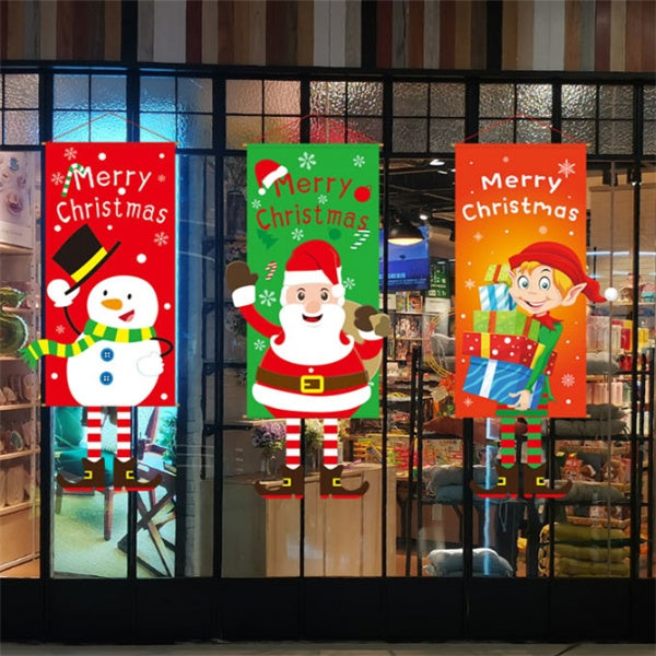 decoración navideña de ventanas
