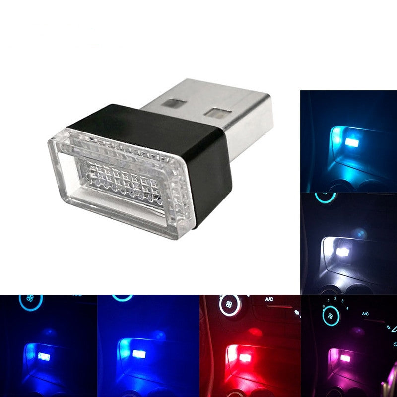Luz nocturna pequeña para interior de coche USB