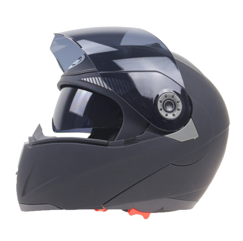 Casque facial anti-buée double lentille